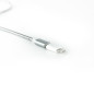 Adaptador lightning a micro usb nanocable -  macho - hembra -   blanco