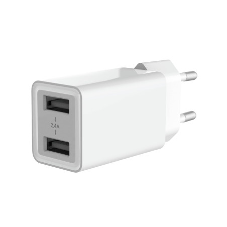 Cargador conceptronic 2xusb 5v - 12w blanco