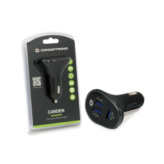 Conceptronic CARDEN06B Caricabatterie per dispositivi mobili Universale Nero Accendisigari Auto