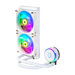 Cooler Master MasterLiquid PL240 Flux White Edition Case per computer Kit di raffreddamento a liquido 12 cm Bianco