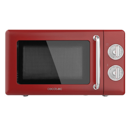 Cecotec 01710 forno a microonde Rosso, Acciaio inox Microonde con grill Superficie piana 20 L 700 W