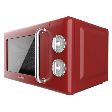 Cecotec 01710 forno a microonde Rosso, Acciaio inox Microonde con grill Superficie piana 20 L 700 W
