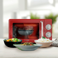 Cecotec 01710 forno a microonde Rosso, Acciaio inox Microonde con grill Superficie piana 20 L 700 W