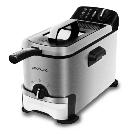 Cecotec CleanFry Infinity 3000 ProFilter Singolo 2400 W Friggitrice Nero, Acciaio inox