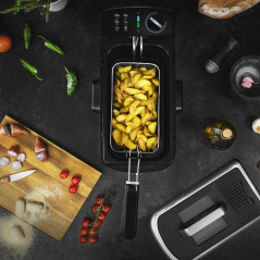 Cecotec CleanFry Infinity 3000 ProFilter Singolo 2400 W Friggitrice Nero, Acciaio inox