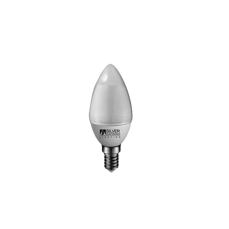 Bombilla led silver electronic eco vela 5w35w -  e14 -  3000k -  436 lm -  160 -  luz calida -  a+