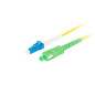 Latiguillo fibra optica lc - upc a sc - apc lanberg 5m mono simplex g657a1 lszh amarillo