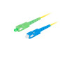 Latiguillo fibra optico sc - apc a sc - upc lanberg 1m mono simplex g657a1 lszh amarillo