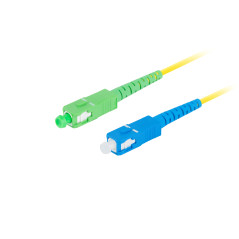 Latiguillo fibra optica sc - apc a sc - upc lanberg 3m mono simplex g657a1 lszh amarillo
