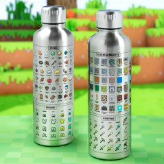 Paladone Minecraft Metal Water Bottle Uso quotidiano 500 ml Acciaio inox