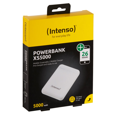 Powerbank intenso xs5000 5000mah usb tipo a usb tipo c blanco