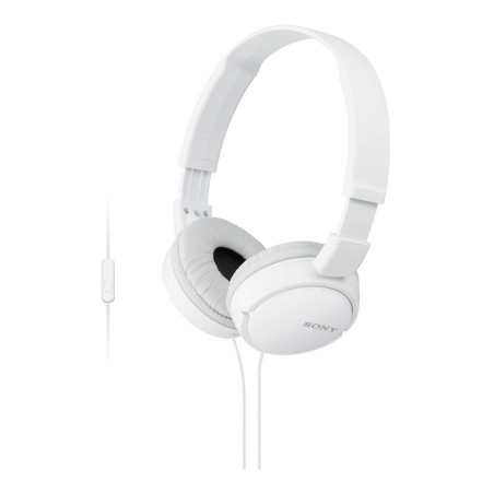 Auriculares sony mdrzx110apw - blanco - pleglable - microfono