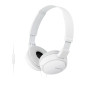 Auriculares sony mdrzx110apw - blanco - pleglable - microfono