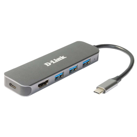 D-Link DUB-2333 replicatore di porte e docking station per laptop Cablato USB tipo-C Grigio