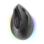 Mouse raton mars gaming ergonomico vertical.rgb inalambrico tri - mode negro
