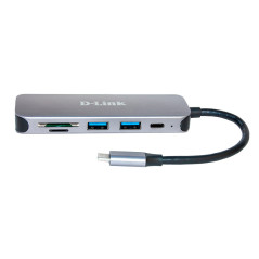Hub d - link usb tipo c 6 en 1