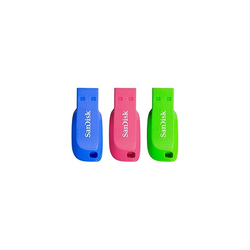 SanDisk Cruzer Blade 16GB unità flash USB USB tipo A 2.0 Blu, Verde, Rosa SanDisk Cruzer Blade 16GB unità flash USB USB tipo A 2.0 Blu, Verde, Rosa