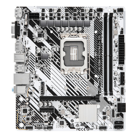 Placa base asrock h610m - hdv - m 1700 matx -  2x ddr5