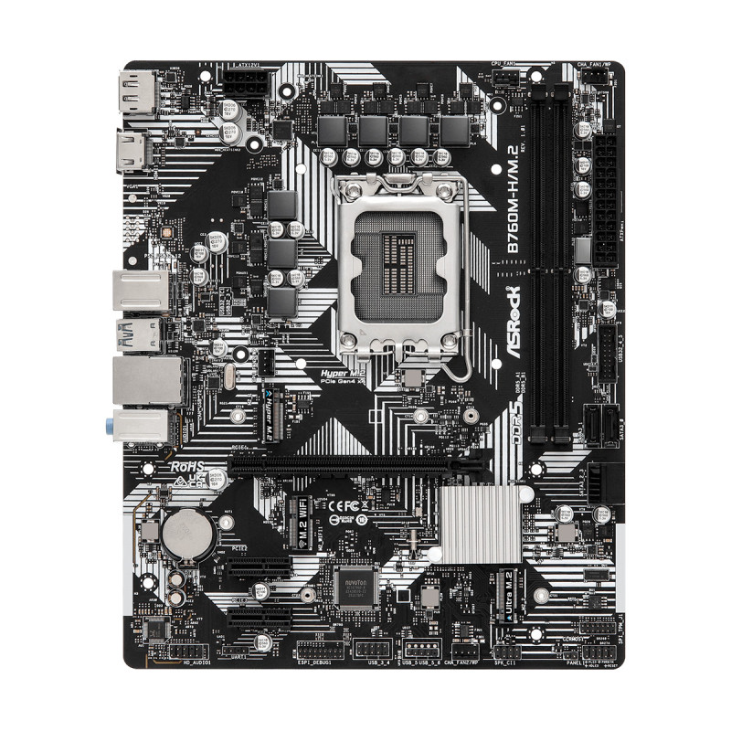 Placa base asrock b760m - hdv m.2 1700 matx -  2x ddr5