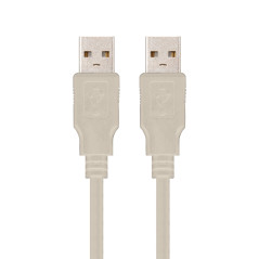 Cable usb tipo a 2.0 a usb tipo a 2.0 nanocable 1m beige macho - macho