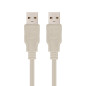 Cable usb tipo a 2.0 a usb tipo a 2.0 nanocable 1m beige macho - macho
