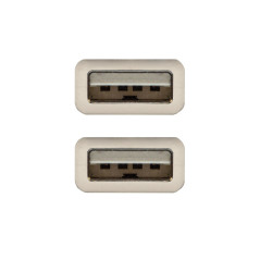 Nanocable 10.01.0302 cavo USB USB 2.0 1 m USB A Beige