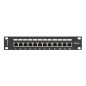 Patch panel lanberg 12 puertos 1u cat.5e 10 pulgadas blindado negro