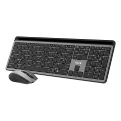 NGS ECLIPSE tastiera Mouse incluso Casa ufficio RF senza fili + Bluetooth QWERTY Inglese Grigio