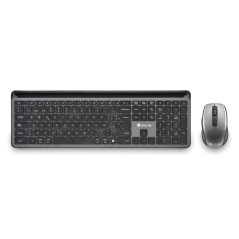 NGS ECLIPSE tastiera Mouse incluso Casa/ufficio RF senza fili + Bluetooth QWERTY Inglese Grigio