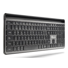 NGS ECLIPSE tastiera Mouse incluso Casa ufficio RF senza fili + Bluetooth QWERTY Inglese Grigio