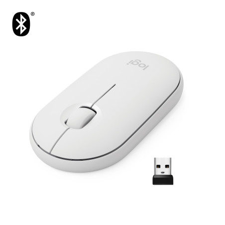 Mouse raton logitech pebble m350 optico wireless inalambrico 1000dpi blanco