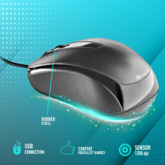 NGS EASY DELTA mouse Ufficio Ambidestro USB tipo A Ottico 1200 DPI
