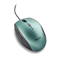 Raton ngs wired ergo silent mouse azul