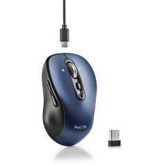 NGS INFINITY RB mouse Ufficio Ambidestro RF senza fili + Bluetooth Ottico 3200 DPI