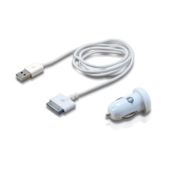 Conceptronic CUSBCAR2ASET Caricabatterie per dispositivi mobili MP3, MP4, Smartphone, Tablet Bianco Accendisigari Auto