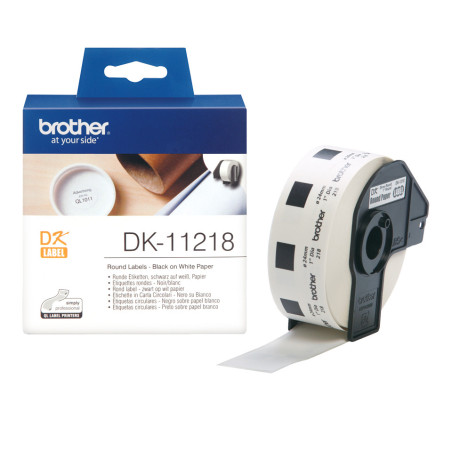 Etiquetas papel precortada brother dk11218 24mm