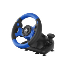 GENESIS Seaborg 350 Nero, Blu USB Sterzo + Pedali Nintendo Switch, PC, PlayStation 4, Playstation 3, Xbox 360, Xbox One, Xbox