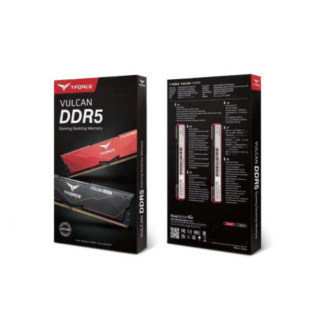 Memoria ram ddr5 16gb 5200mhz teamgroup vulcan negro - cl40 - 1.25v