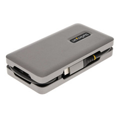 StarTech.com Adattatore Multiporta USB-C - Docking Station USB Type C con HDMI DP 4K60Hz - Hub USB a 3 porte (1x ricarica) - PD