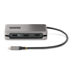 StarTech.com Adattatore Multiporta USB-C - Docking Station USB Type C con HDMI DP 4K60Hz - Hub USB a 3 porte (1x ricarica) - PD