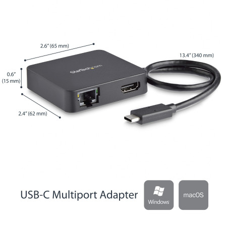 Docking station startech usb tipo c 4 en 1