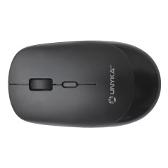 UNYKAch UK505445 tastiera Mouse incluso Ufficio RF Wireless QWERTY Spagnolo Nero