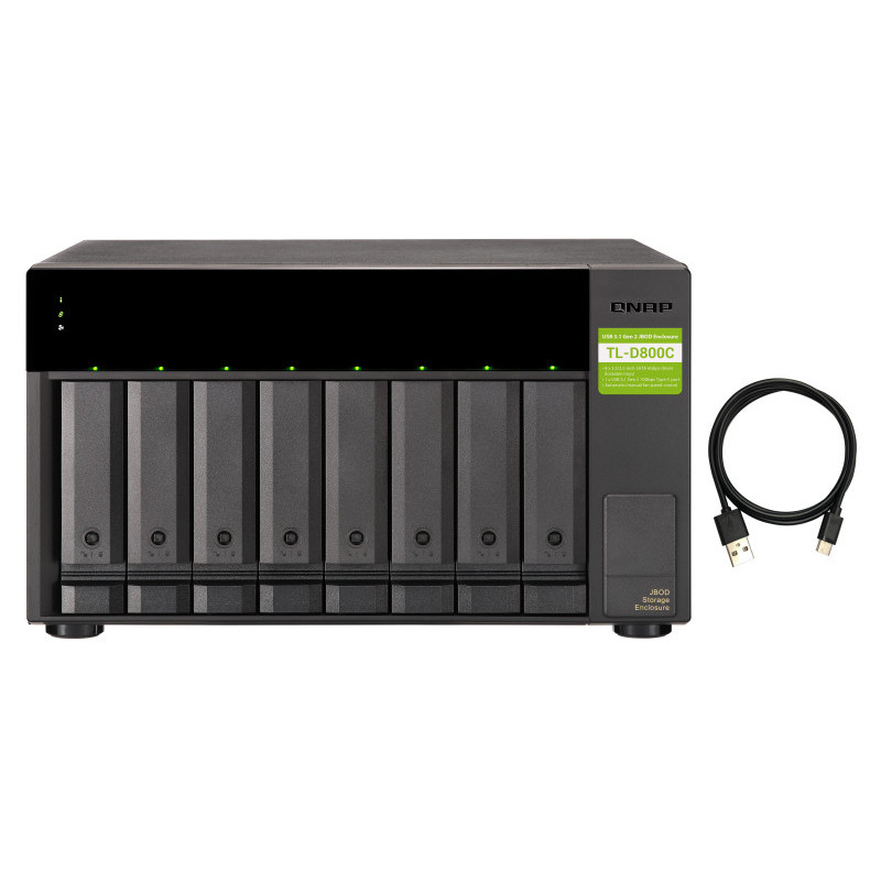 Servidor nas qnap tl - d800c 8 bahias