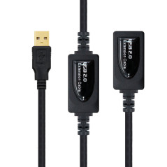 Nanocable 10.01.0213 cavo USB USB 2.0 15 m USB A Nero