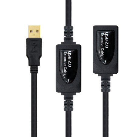 Nanocable 10.01.0213 cavo USB USB 2.0 15 m USB A Nero