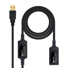 Nanocable 10.01.0213 cavo USB USB 2.0 15 m USB A Nero