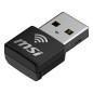 Nano adaptador wifi6 usb msi guax18n ax1800