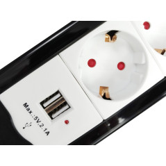 Equip 245553 prolunghe e multiple 1,5 m 4 presa(e) AC Interno Nero, Bianco