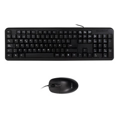 UNYKAch 50535 tastiera Mouse incluso Ufficio USB QWERTY Spagnolo Nero