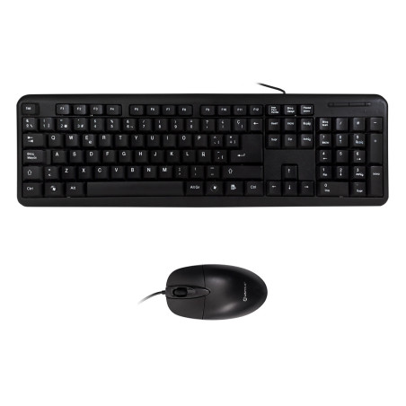 UNYKAch 50535 tastiera Mouse incluso Ufficio USB QWERTY Spagnolo Nero